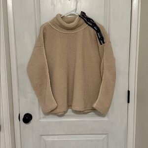 THML Ladies Cream/Tan Sherpa Top